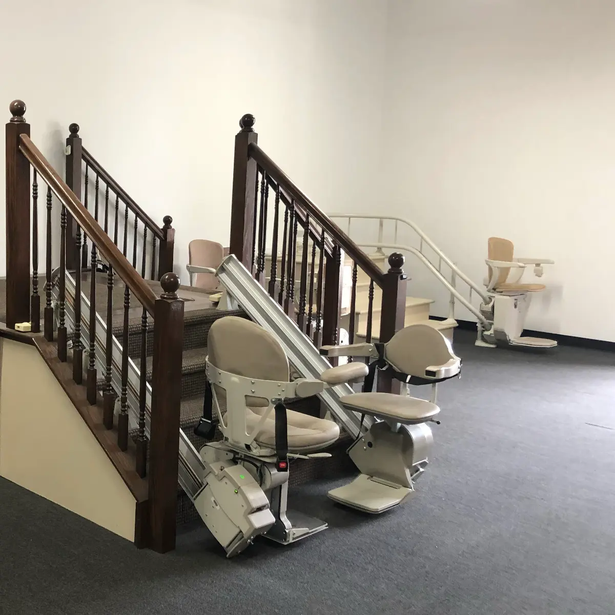 Arrow Lift showroom with accessibility equipment displays